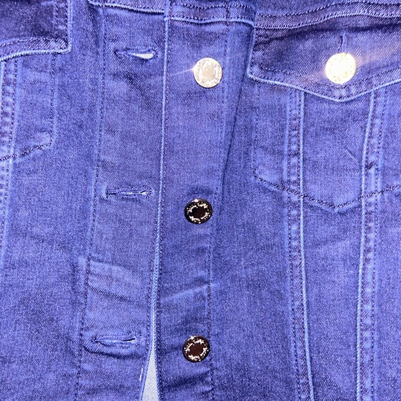 Jean Jacket Lilly Pulitzer denim jacket cosmic wash LAYLANI size large $178 - Picture 3 of 9